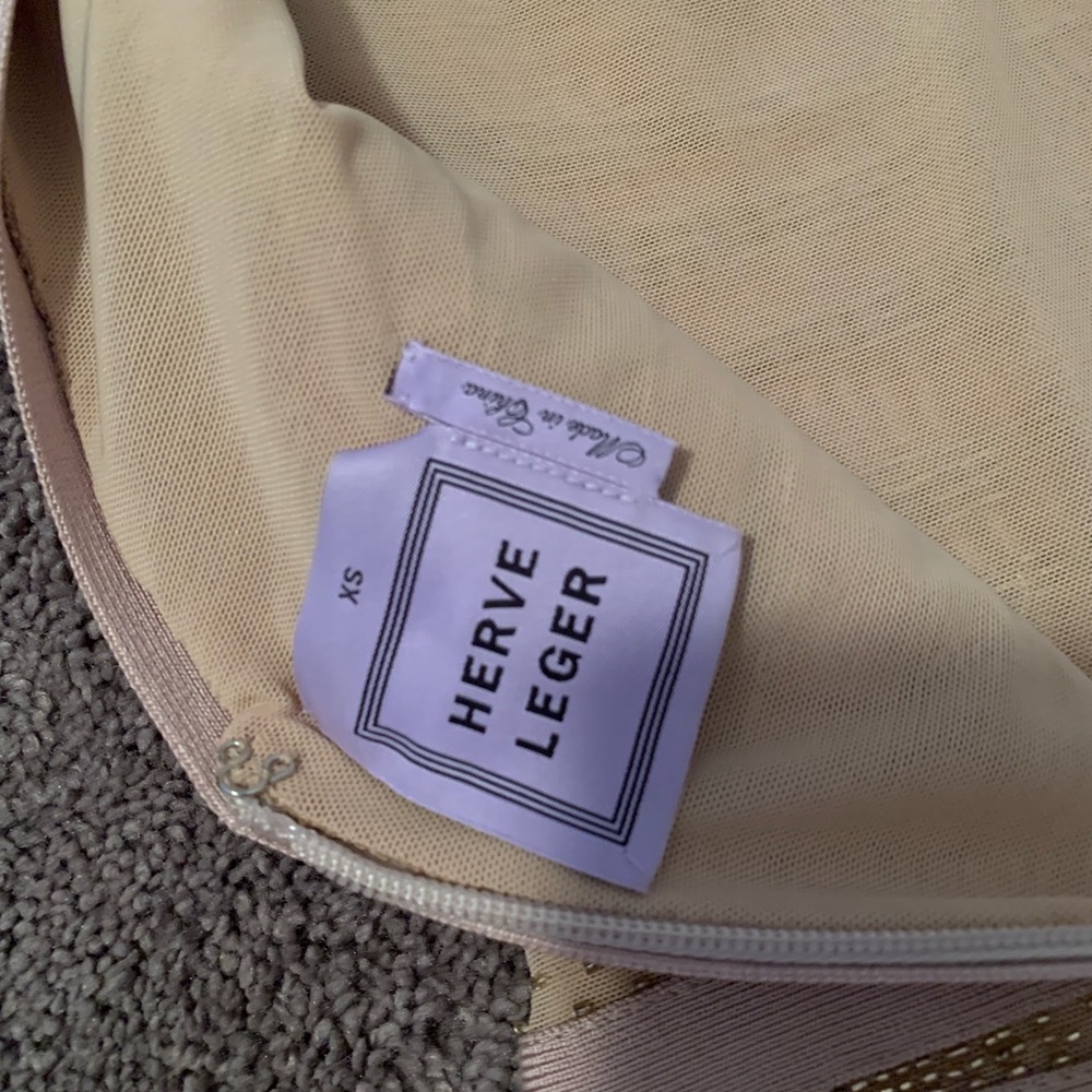 Herve Leger gold dress